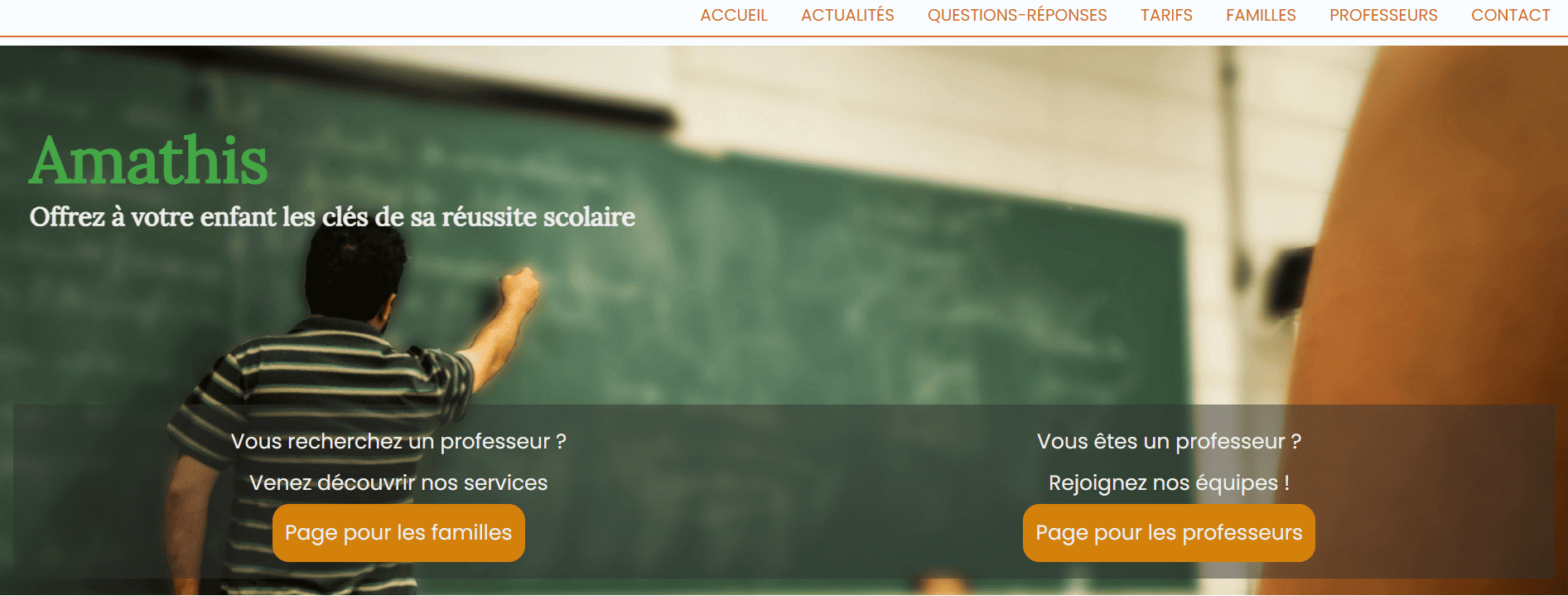 Une capture d'écran d'un site web