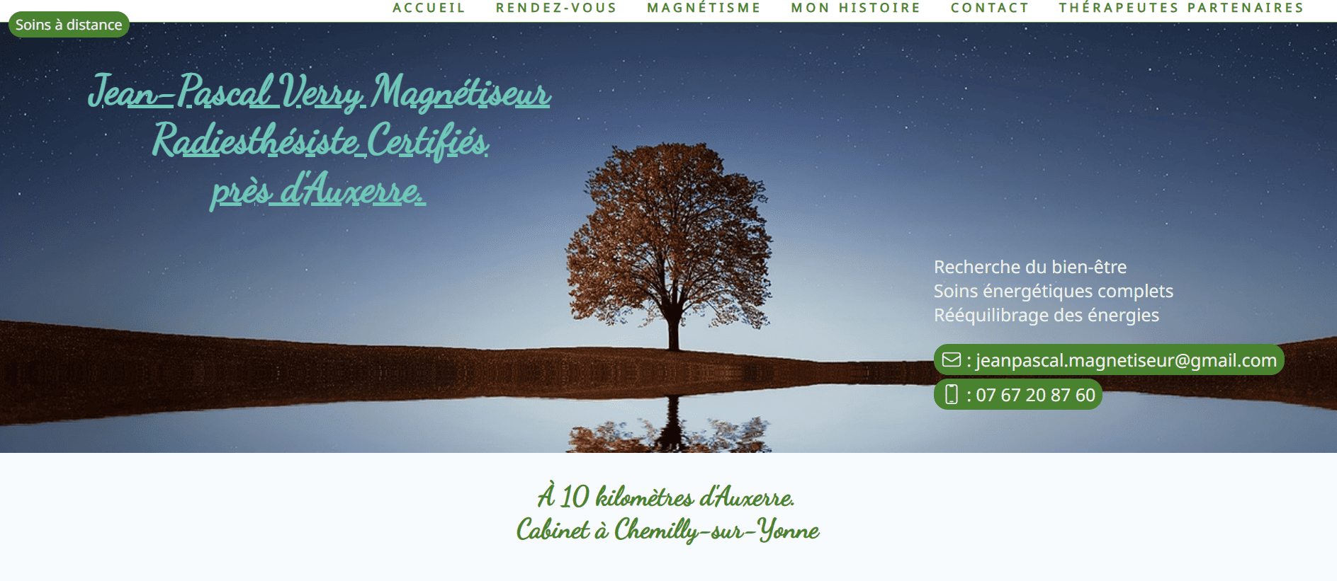 Une capture d'écran d'un site web